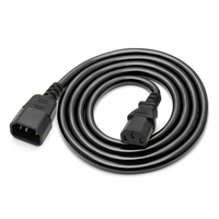 Câble d'extension d'alimentation CA robuste IEC C14 vers C13 pour alimentation de moniteur PC, serveur, UPS 10A 250V H05VV-F Fil de cuivre