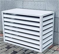 Couvercle de climatisation en métal décoratif, fente murale étanche, couverture extérieure de climatiseur d'unité ca, obturateur