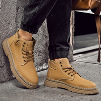 Chaussures de travail en cuir véritable grande taille, logo personnalisé, bottes décontractées d'extérieur, chaussures de marche pour hommes