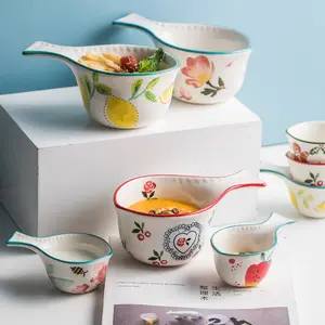 Conjunto de sobremesa pequeno e personalizado, tigela de cerâmica irregular japonesa, cor de porcelana, bolo