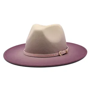 Men Hats Ombre Buckle Band Women Decorated Beige Belt Pink Chain Tie Dye Leather Golden Fedora Hat Bands Accessories