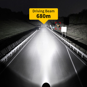 Phare de travail LED 9 pouces avec lentille réflectrice TIR, design sans bordure, avec mode clignotant DRL ambre/blanc pour SUV tout-terrain - Product Image 5