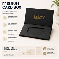 Boîte à cartes magnétiques de luxe en papier, logo personnalisé en feuille d'or, finition mate, emballage pour carte-clé d'hôtel RFID NFC, carte cadeau VIP
