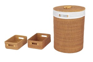 Keranjang Multifungsi dari Rumput Laut Thailand, Rotan Plastik, Pendingin Piknik, Penyimpanan Katun dan Linen, Tempat Roti dengan Wadah Gula - Product Image 5