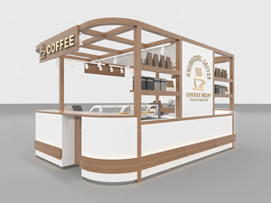 Quiosco de Café de Madera Estilo Árabe, Quiosco de Panadería <span class=keywords><strong>y</strong></span> Cafetería para Centro Comercial, Restaurante, Quiosco de Comida Prefabricado, Diseño de Muebles para Puestos - Product Image 5