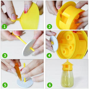 Trampa para Insectos de Huerto Reutilizable, Fabricada en China, Atrapa Moscas de la Fruta, Trampa para Drosophila, <span class=keywords><strong>Botella</strong></span> de Plástico Amarilla Colgante - Product Image 4