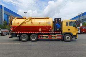 3 Axle 10 Wheels Sinotruk Septic Truck 22000L, Aux Engine Water Ring <b>Vacuum</b> <b>Pump</b> High Pressure Jet For Sludge & Sewer Cleaning - Product Image 2