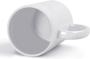 Vente en gros de tasses à café en céramique blanches personnalisées avec logo imprimé, 11 oz, en porcelaine, pour la sublimation, pour Noël - Product Image 4