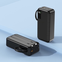 Batterie Li-Polymère 30000mAh à LED, Power Bank Multifonction Portable à Charge Rapide avec Entrées Micro USB et Type-C – Nouveauté 2026 en Promotion
