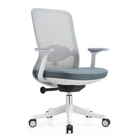 Chaises de bureau ergonomiques en maille, réglables en hauteur, dossier mobile, chaise de personnel pivotante de luxe avec accoudoirs en nylon
