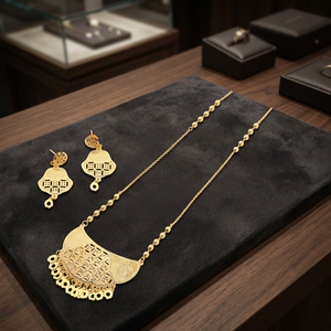 Wholesale 14K18K24K Gold Filled Dubai Style Jewelry Set Fashion <b>Necklaces</b> Traditional Turkish Design <b>Long</b> Wedding Jewelry Set - Product Image 5