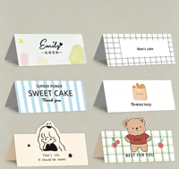 Emballage individuel transparent pour biscuits, pâtisseries, desserts et friandises faites à la main, avec étiquette en papier pliable