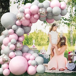 <span class=keywords><strong>Kit</strong></span> de 95 ballons roses, gris et blancs pour guirlande et arche, idéal pour la décoration de salle de mariage, toile de fond d'<span class=keywords><strong>anniversaire</strong></span> à thème, fournitures de ballons pour les fêtes - Product Image 2