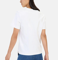 T-shirt à manches courtes pour femme, coupe classique, col rond, 100% coton biologique, qualité en promotion