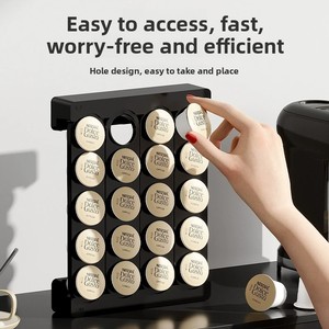 Support <span class=keywords><strong>mural</strong></span> pour 20 dosettes de café – Organisateur de cuisine compact et efficace - Product Image 3