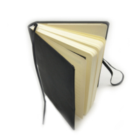 Cuaderno de cuero Pu de lino para costura, cuaderno de notas con logotipo personalizado A5, diario marrón con lunares en blanco