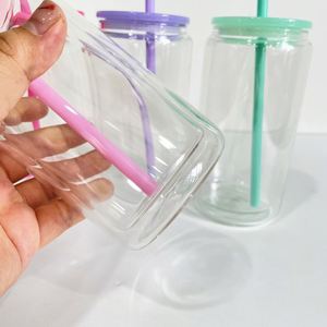 Vaso de Vidrio de Borosilicato Transparente, Libre de BPA, para Café Helado, Refrescos, Cerveza, Vino, 12oz 15oz, Taza de Vidrio Tipo Bola de Nieve con Orificio en la Base - Product Image 5