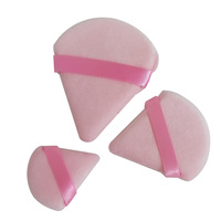 Lot de 3 houppettes de maquillage en velours rose et noir, accessoires de beauté personnalisables avec logo, pour poudre libre – Vente chaude