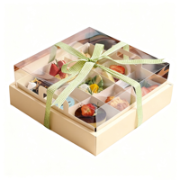 Fournisseur chinois Gâteau Pâtisserie Biscuit Dessert Thé de l'après-midi Boîtes d'emballage Boîte à biscuits transparente biodégradable