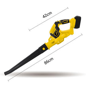 เครื่องเป่าลมไฟฟ้าลิเธียม Km 21V แบตเตอรี่แบบชาร์จได้ สีเหลือง เครื่องเป่าใบไม้ เครื่องเป่าหิมะ อุปกรณ์ทำสวน - Product Image 2