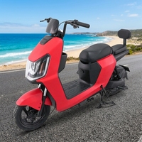 Moto électrique 500W rouge personnalisée avec batterie au lithium 48V, homologuée pour la route, pour la livraison