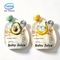 Op maat bedrukte aluminium gelamineerde gevormde spuitzak 150ml 200ml voor baby sap fruit puree yoghurt smoothie melk drank squeeze