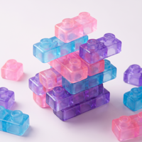 Blocs de construction populaires en gelée souple pour enfants, ensemble de blocs empilables en caoutchouc souple pour le soulagement du stress, jouets anti-stress