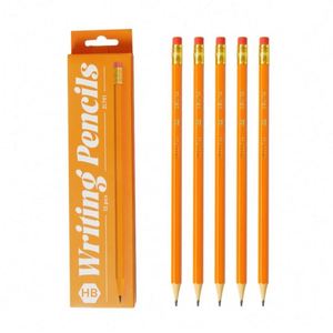 High Quality 12-Piece Classic Strip Standard HB Pencil Set Hot Sale School Student Stationery <b>Eraser</b> Promotional Writing Pencils - Product Image 4