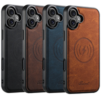 Coque de téléphone SUTENI pour iPhone 18 Pro Max, chargement magnétique sans fil, texture litchi, effet givré, cuir synthétique de luxe, compatible 17 16 Plus 15