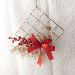 Decoración de Pared con Flores Artificiales, Fruta de la Fortuna Roja de Plástico, Decoración para el Hogar y Bodas CF01054 - Product Image 1