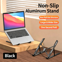 Soporte Ajustable y Plegable de Aluminio para Laptop, Base Elevadora Portátil para Computadoras Portátiles de 10 a 15.6 Pulgadas, Soporte para Laptop de Oficina
