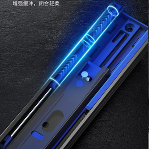 Unihopper Three-Section Drawer <b>Slide</b> With Ball Bearing Soft Closing For Furniture Drawers - Product Image 2