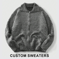 Cardigan en tricot à boutons vintage en laine mérinos pour homme personnalisé |   Logo personnalisé OEM/ODM Faible MOQ Confortable