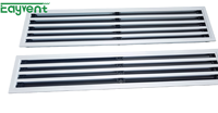 Diffuseur linéaire en alliage d'aluminium au design moderne, grille de ventilation de plafond HVAC avec noyau amovible pour la décoration des bureaux, hôtels et bâtiments