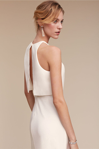 Vestido Largo <span class=keywords><strong>de</strong></span> Fiesta <span class=keywords><strong>de</strong></span> <span class=keywords><strong>Boda</strong></span>, Estilo Halter, Línea A, Elegante, <span class=keywords><strong>de</strong></span> Seda, Color Blanco, Diseño Nuevo <span class=keywords><strong>de</strong></span> QUEENSGOWN, Vestido <span class=keywords><strong>de</strong></span> <span class=keywords><strong>Noche</strong></span> Informal <span class=keywords><strong>para</strong></span> Damas <span class=keywords><strong>de</strong></span> Honor - Product Image 3