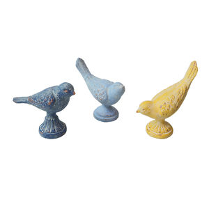 Statue d'un oiseau de paon coloré en résine, 4-9 pouces, finition <span class=keywords><strong>Antique</strong></span>, Statue en polyrésine - Product Image 5