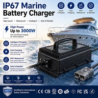 Chargeur intelligent de batteries Li-ion, LiFePO4 et plomb-acide 12V 24V 48V 72V 84V 96V 10-40A pour applications industrielles, marines, bateaux, robotique, AGV et voiturettes de golf