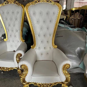 Sillas de Banquete de Lujo para Bodas, Color Dorado y Blanco, Estilo Princesa Real, Sofá, Muebles Comerciales para Bodas, Fiestas y Eventos - Product Image 2