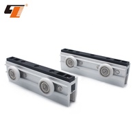 Rouleaux d'amortissement de porte coulissante à fermeture en douceur simple Fermeture de porte hydraulique empilable Système de porte coulissante en verre silencieux