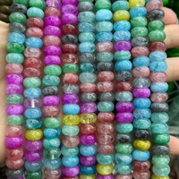 Manik-manik Batu Alam Bentuk Rondelle & Abacus 6x10mm Campuran Warna, Manik-manik Lepas untuk Pembuatan Perhiasan DIY, Gelang, Kalung, Aksesoris
