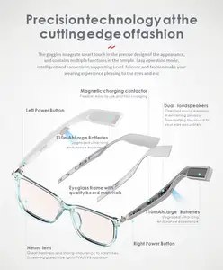 Il nuovo elenco di occhiali smart eye bluetooth telaio in titanio bluetooth occhiali audio bluetooth