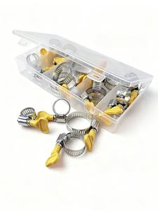 Colliers de serrage papillon en acier au carbone et plastique, ensemble de colliers de serrage <span class=keywords><strong>à</strong></span> vis sans fin <span class=keywords><strong>pour</strong></span> l'étanchéité automobile - Product Image 3