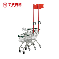 Chariot de courses pliable en métal à mailles pour enfants, léger, imperméable, pour usage intérieur/extérieur, écologique, avec poignée réglable