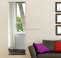 Miroir mural moderne pleine longueur pour la décoration intérieure, en verre, sans cadre, rectangulaire, auto-adhésif, combinaison de miroirs HD, miroir de vanité personnalisé