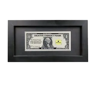 Bilderrahmen aus Holz 4x9 Zoll Black Dollar Bill Frames mit Matti erung. Staffelei Ständer und Wand halter