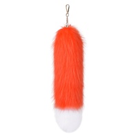 Pendentif et queue de renard en fausse fourrure extra-larges pour l'été, accessoire en fourrure écologique pour la décoration de sacs pour femmes et porte-clés de voiture