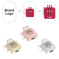 Regalo Promocional de Marca de Belleza, Espejo de Maquillaje con Banco de Energía de 10000 mAh, Cargador Portátil con Logotipo Personalizado