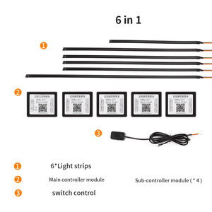 ICarsin mise à niveau universelle 22 en 1 Symphony LED éclairage ambiant intérieur de voiture 256 couleur décoration atmosphère bande accessoires - Product Image 2