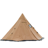 Usine ultraléger Camping en plein air tente pyramide 3-4 personnes étanche plage tipi neige jupe cheminée trou aluminium randonnée tentes