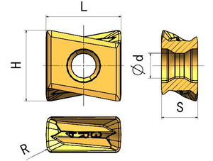 Inserto de carburo CNC LNHT para fresadoras con bordes de corte helicoidales y un gran ángulo de <span class=keywords><strong>rastrillo</strong></span> positivo OEM/ODM personalizable - Product Image 2